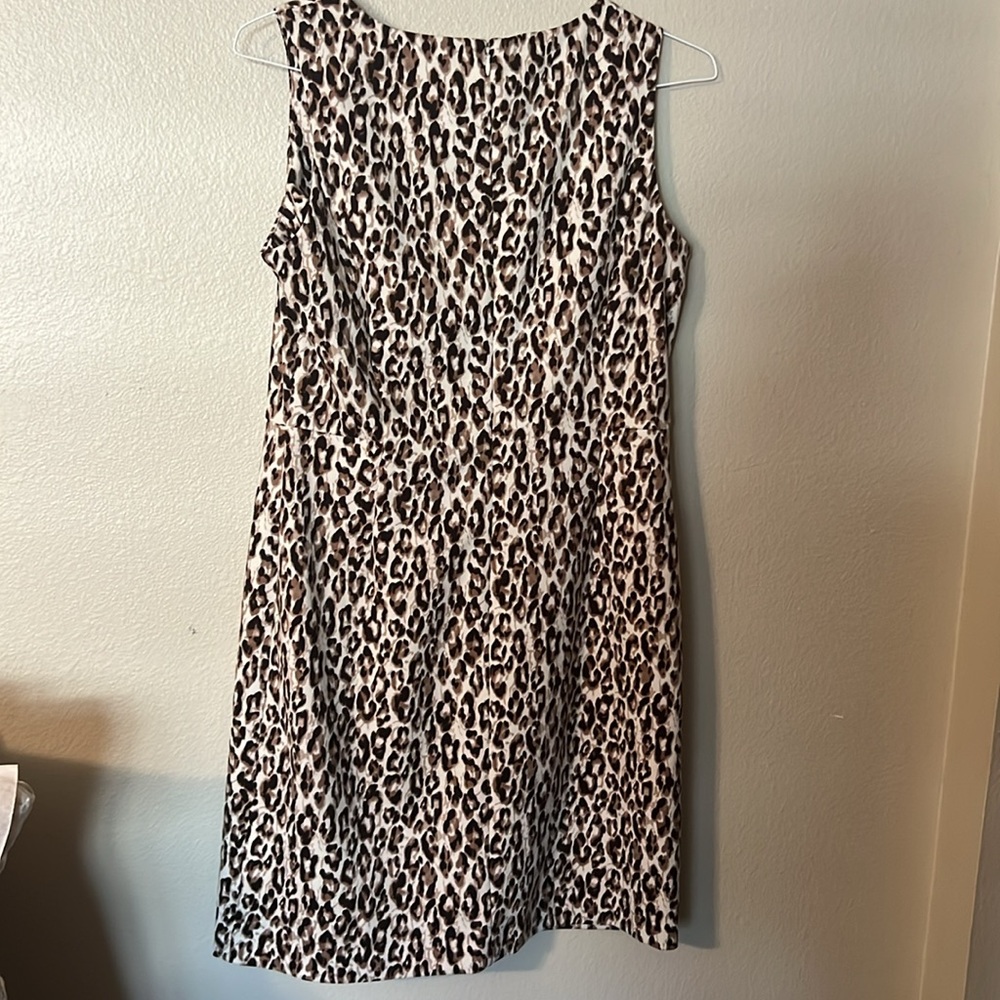 Chico’s Leopard animal Print Sleeveless Dress animal print comfort fun - Picture 3 of 8